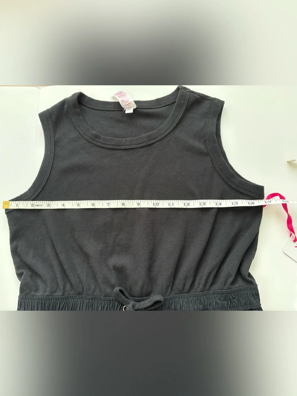 Justice Girls Black Sleeveless Dress XL 16-18 NWT Cargo Pockets Adjustable Hem